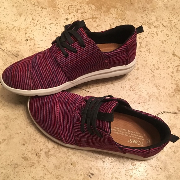 *NWT* Tom’s Black Plum Del Rey LaceUp Sneakers Sz 8 - Picture 9 of 9